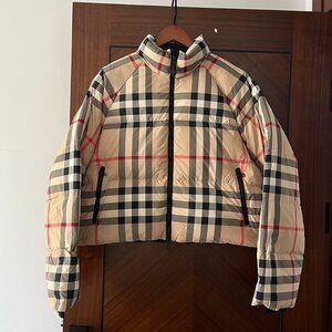Burberry Vintage Check Short Down Jacket